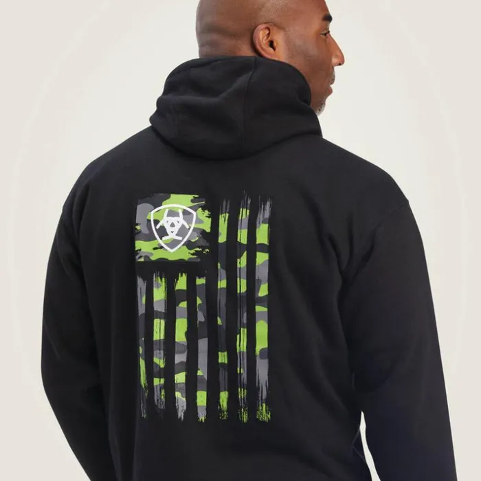 Sweatshirts and Hoodies Men Ariat Camo Flag Sweatshirt Black Sweatshirts and Hoodies Men Ariat Camo Flag Sweatshirt Black