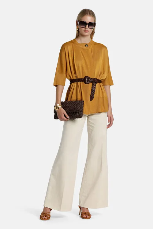 Women Casaglia Casaglia Mustard Cardigan Luisa Spagnoli Women Casaglia Casaglia Mustard Cardigan Luisa Spagnoli