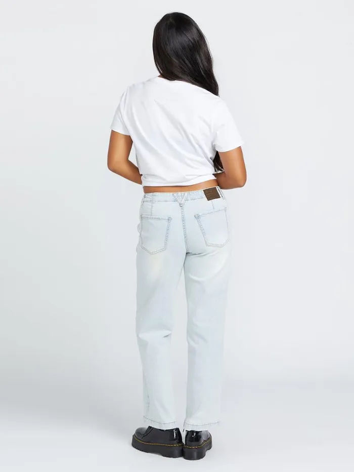 1991 Stoned Low Rise Pants 8211 Allover Stone Light Womens Volcom Bottoms