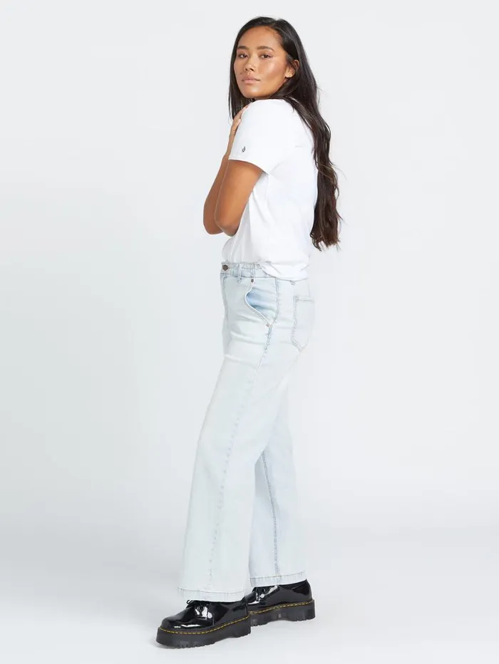 1991 Stoned Low Rise Pants 8211 Allover Stone Light Womens Volcom Bottoms
