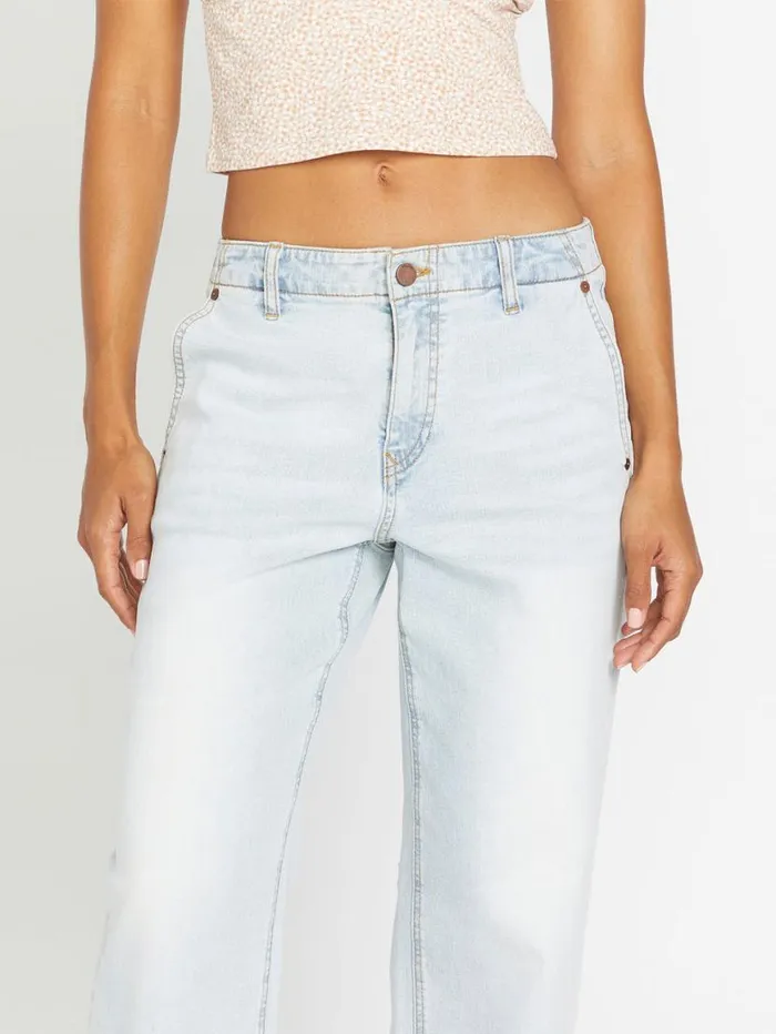 1991 Stoned Low Rise Pants 8211 Allover Stone Light Womens Volcom Bottoms