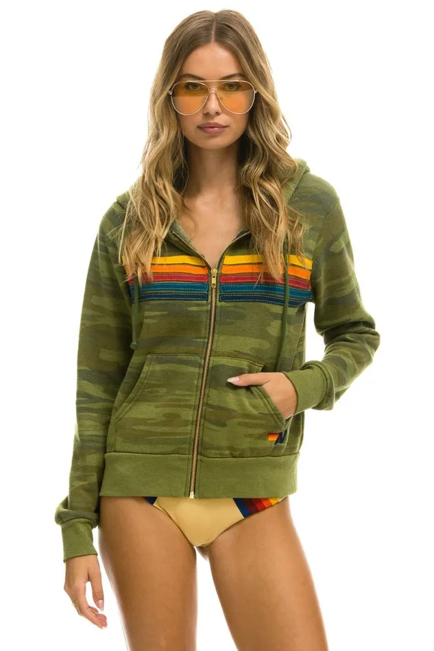 5 Stripe Hoodie 8211 Camo WomenMen Aviator Nation Hoodies