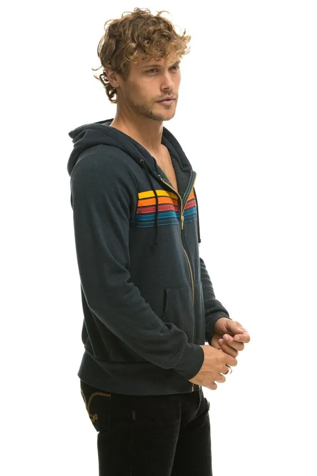 5 Stripe Hoodie 8211 Charcoal WomenMen Aviator Nation Hoodies