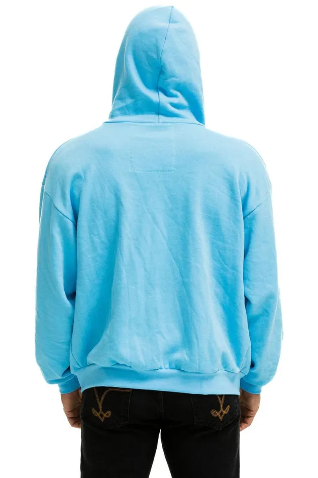 5 Stripe Relaxed Zip Hoodie 8211 Sky 2 WomenMen Aviator Nation Hoodies