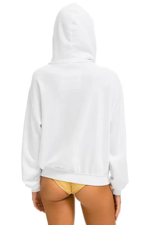 5 Stripe Relaxed Zip Hoodie 8211 White Neon Rainbow WomenMen Aviator Nation Hoodies