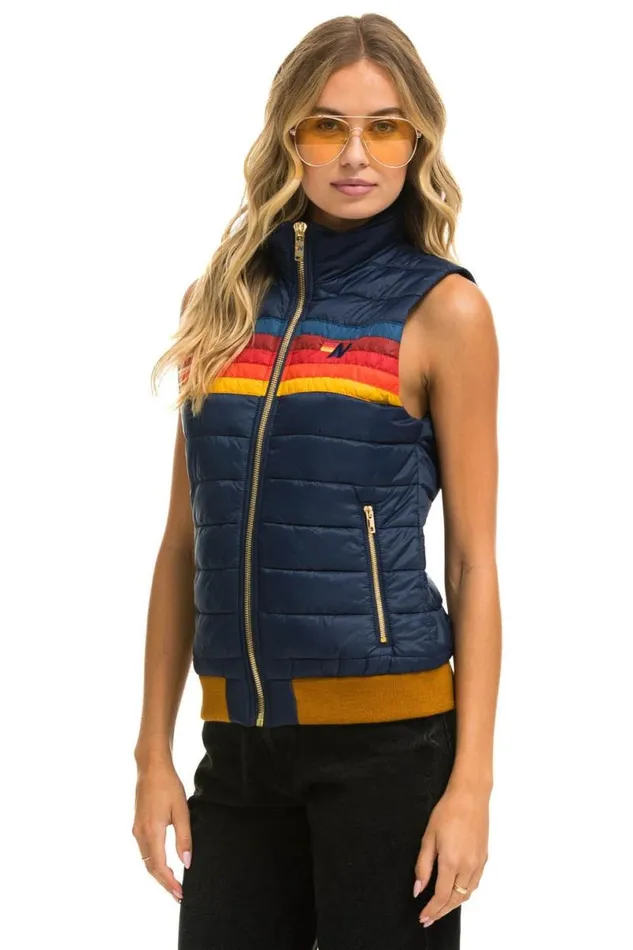 5 Stripe Vest 8211 Navy Women Aviator Nation Vests