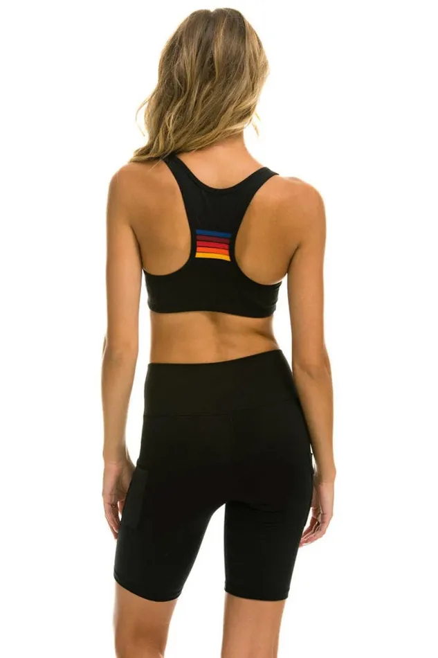 8 Inch Cargo Pocket HiRise Biker Short 8211 Black Women Aviator Nation Shorts