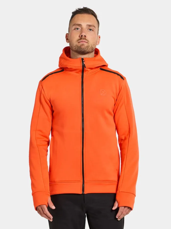 Acke FullZip Flame Men Didriksons Fleece and Midlayers