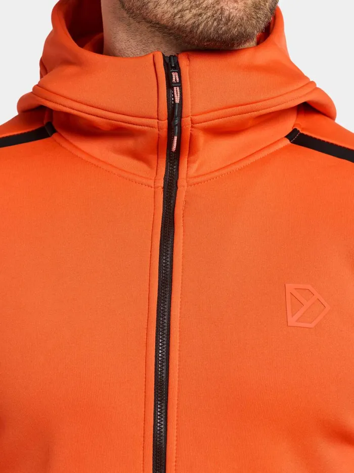 Acke FullZip Flame Men Didriksons Fleece and Midlayers
