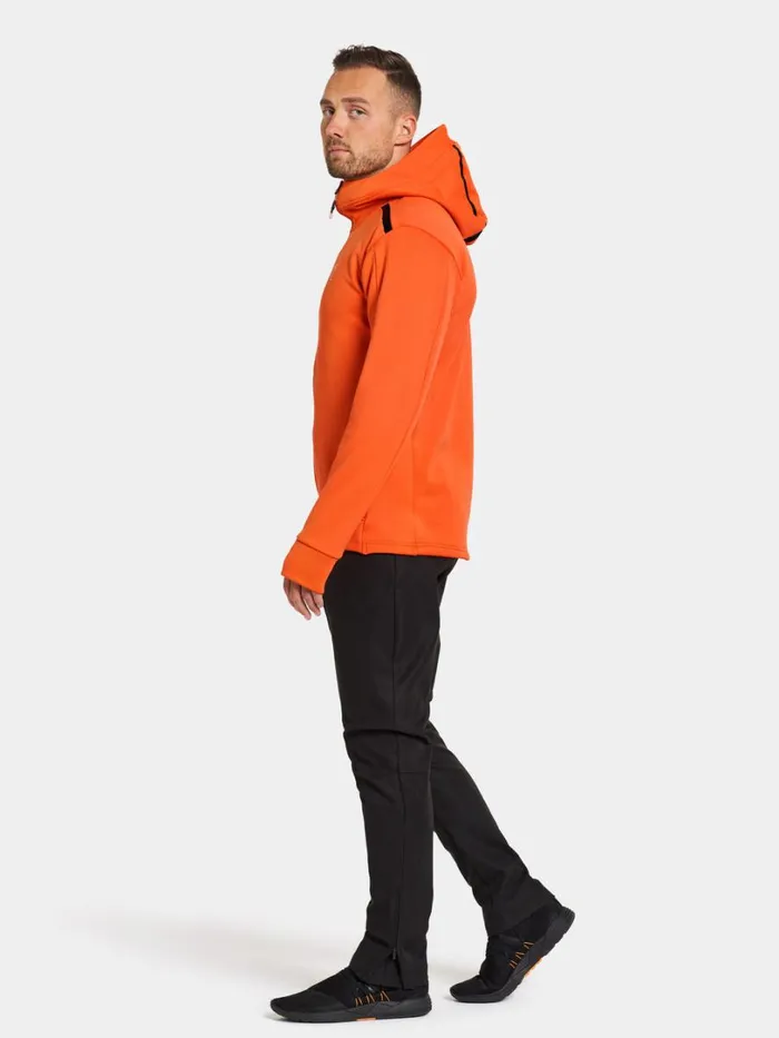 Acke FullZip Flame Men Didriksons Fleece and Midlayers