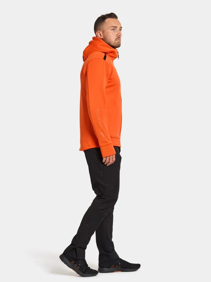 Acke FullZip Flame Men Didriksons Fleece and Midlayers