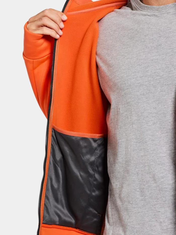 Acke FullZip Flame Men Didriksons Fleece and Midlayers