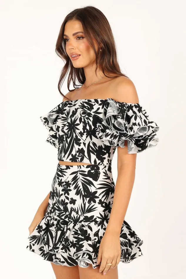 Adriana Off Shoulder Top Black Off The Shoulder Tops Petal and Pup Women