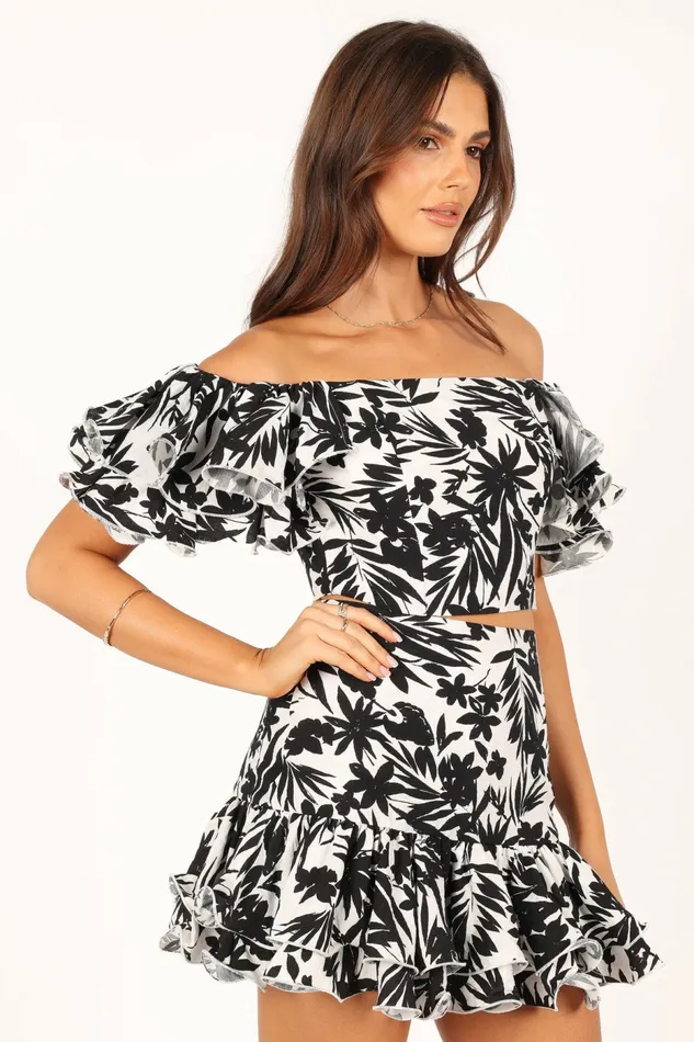Adriana Off Shoulder Top Black Off The Shoulder Tops Petal and Pup Women