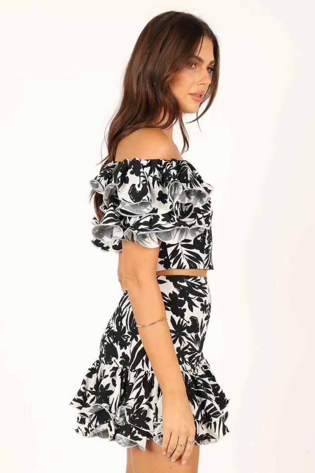 Adriana Off Shoulder Top Black Off The Shoulder Tops Petal and Pup Women