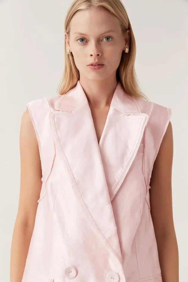 Aje Blazers Jackets and Coats Insight Oversized Vest Soft Pink 8211 Women Aje Blazers Jackets and Coats Insight Oversized Vest Soft Pink 8211 Women