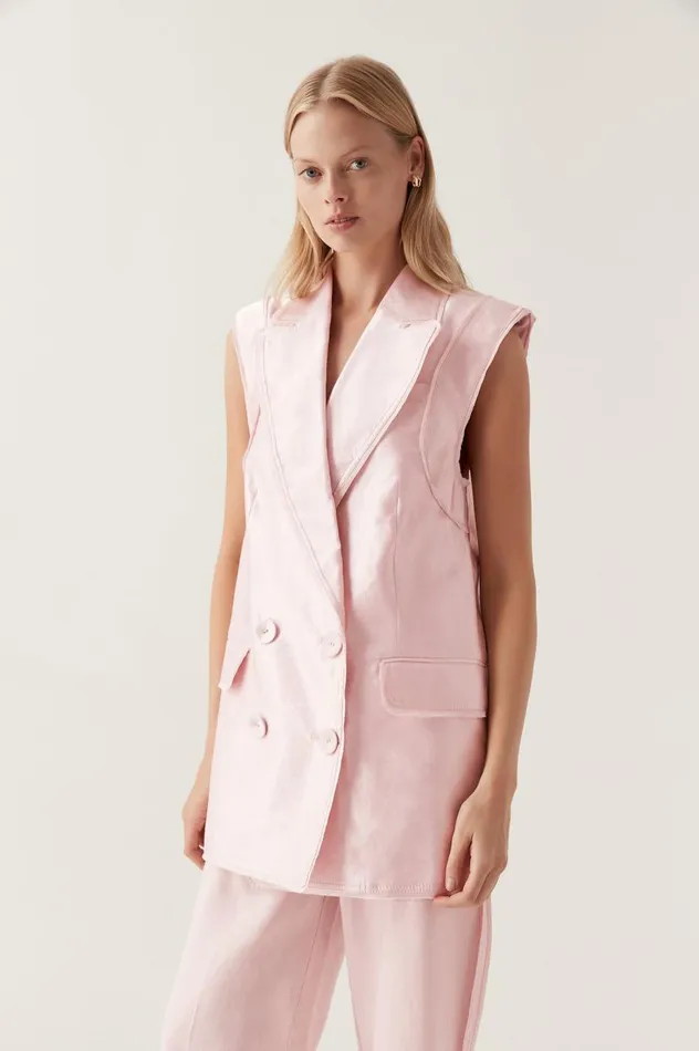Aje Blazers Jackets and Coats Insight Oversized Vest Soft Pink 8211 Women Aje Blazers Jackets and Coats Insight Oversized Vest Soft Pink 8211 Women