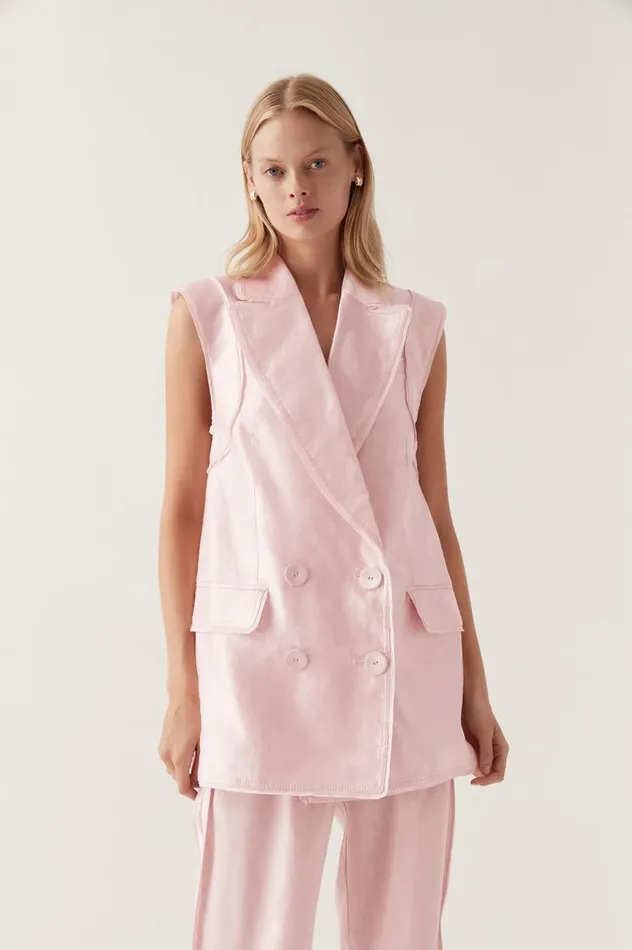 Aje Blazers Jackets and Coats Insight Oversized Vest Soft Pink 8211 Women Aje Blazers Jackets and Coats Insight Oversized Vest Soft Pink 8211 Women