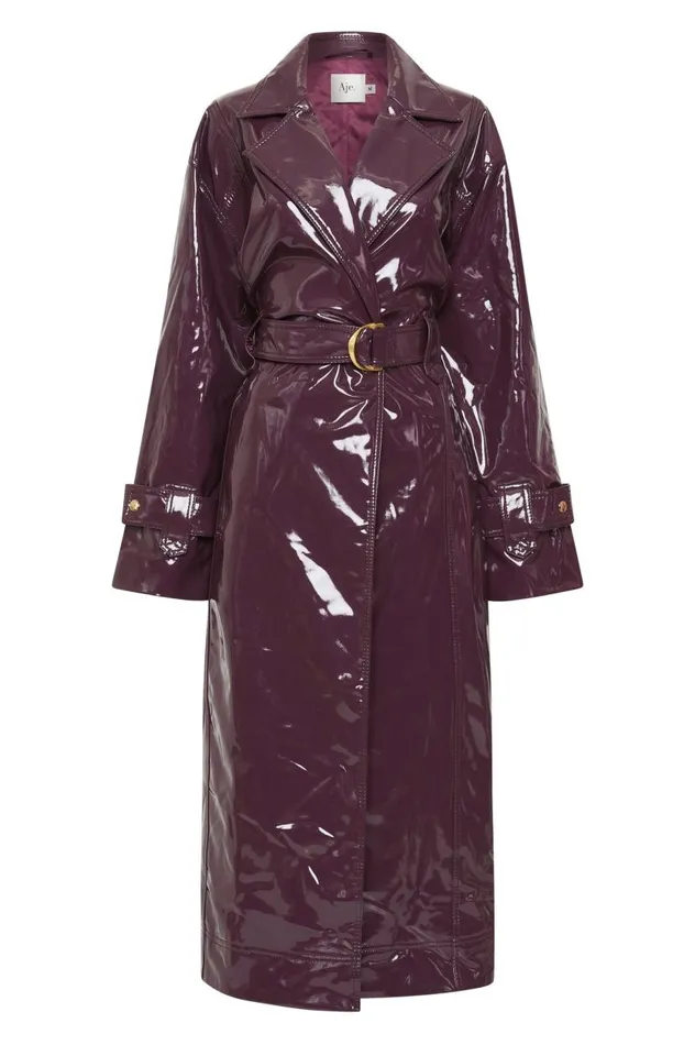 Aje Blazers Jackets and Coats Verve Trench Coat Mulberry 8211 Women Aje Blazers Jackets and Coats Verve Trench Coat Mulberry 8211 Women