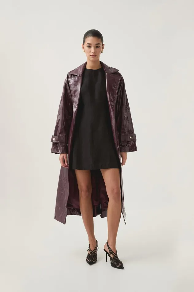 Aje Blazers Jackets and Coats Verve Trench Coat Mulberry 8211 Women Aje Blazers Jackets and Coats Verve Trench Coat Mulberry 8211 Women