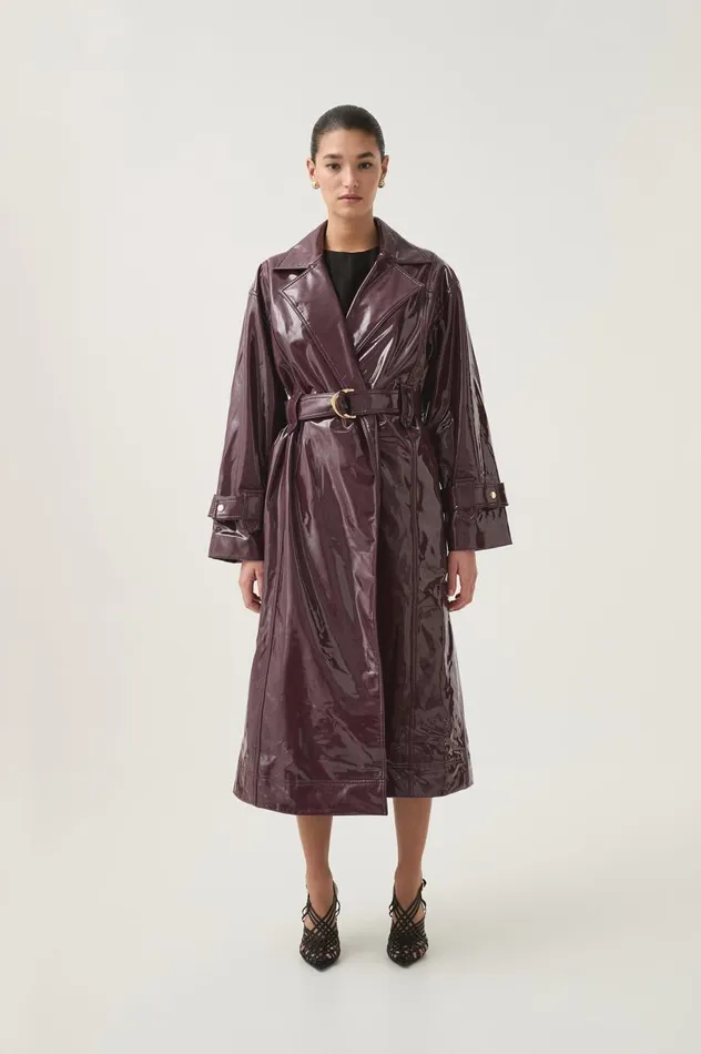 Aje Blazers Jackets and Coats Verve Trench Coat Mulberry 8211 Women Aje Blazers Jackets and Coats Verve Trench Coat Mulberry 8211 Women