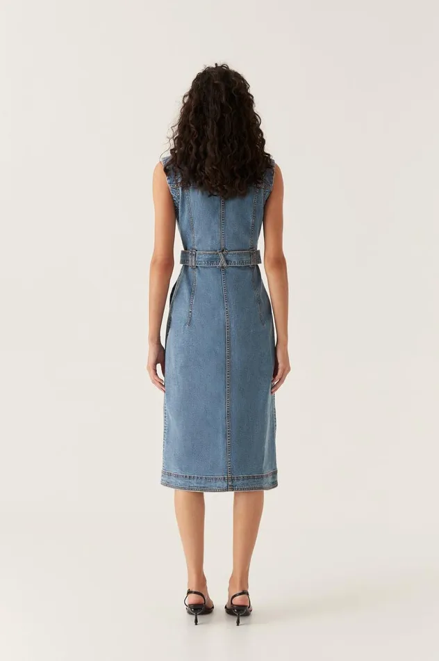 Aje Denim Darcie Denim Midi Dress 90039s Wash 8211 Women Aje Denim Darcie Denim Midi Dress 90039s Wash 8211 Women