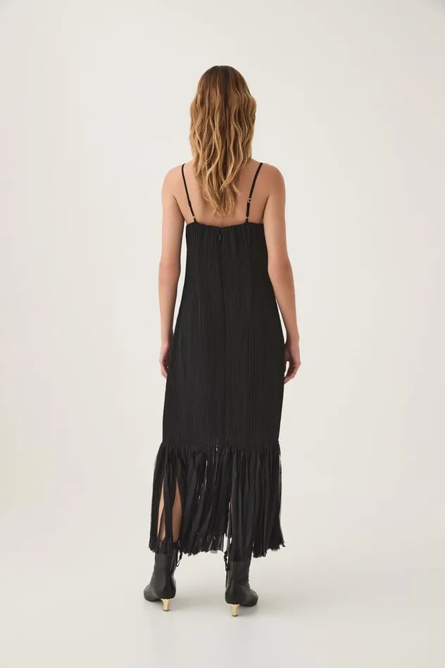 Aje Dresses Arris Fringed Maxi Dress Black 8211 Women Aje Dresses Arris Fringed Maxi Dress Black 8211 Women