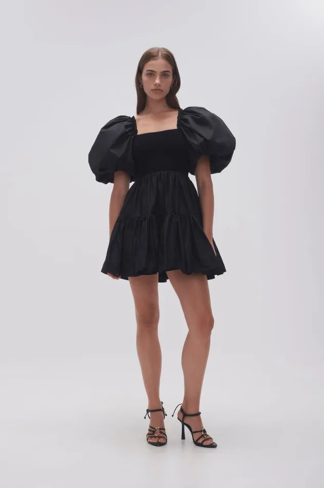 Aje Dresses Casa Puff Sleeve Mini Dress Black 8211 Women Aje Dresses Casa Puff Sleeve Mini Dress Black 8211 Women