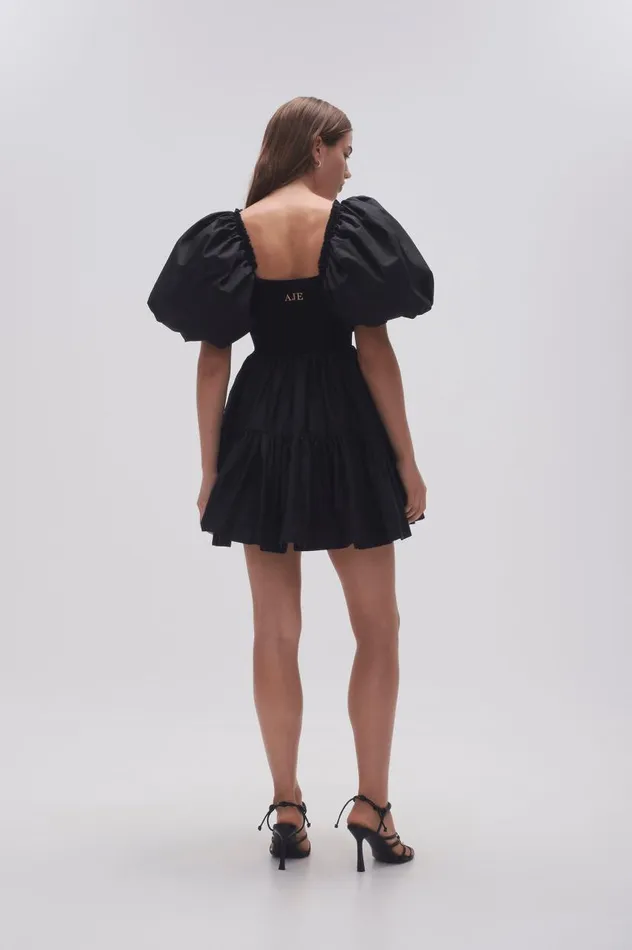Aje Dresses Casa Puff Sleeve Mini Dress Black 8211 Women Aje Dresses Casa Puff Sleeve Mini Dress Black 8211 Women