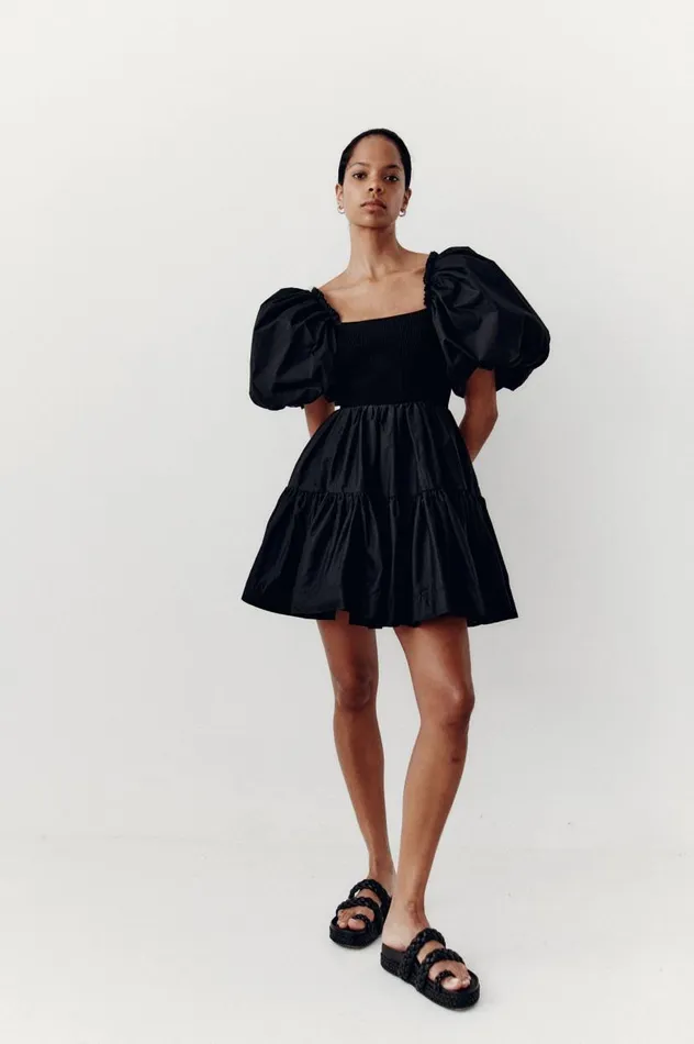 Aje Dresses Casa Puff Sleeve Mini Dress Black 8211 Women Aje Dresses Casa Puff Sleeve Mini Dress Black 8211 Women