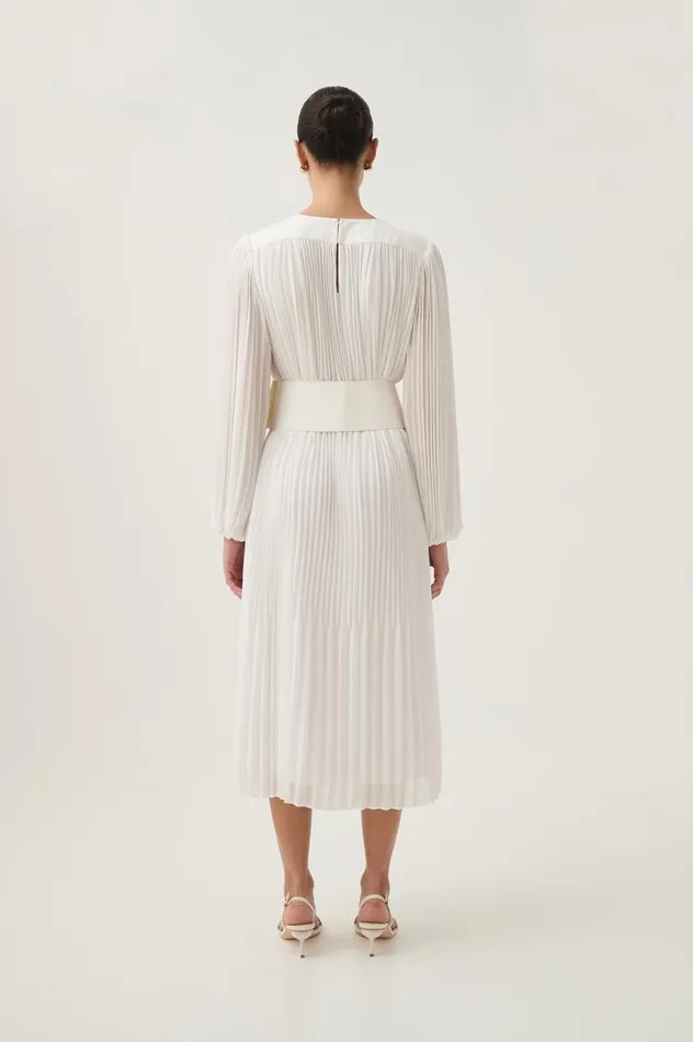 Aje Dresses Cathedra Belted Midi Dress Ivory 8211 Women Aje Dresses Cathedra Belted Midi Dress Ivory 8211 Women