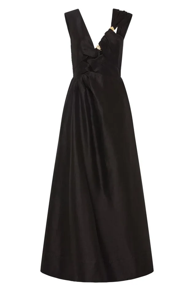 Aje Dresses Electra Scrunch Midi Dress Black 8211 Women Aje Dresses Electra Scrunch Midi Dress Black 8211 Women