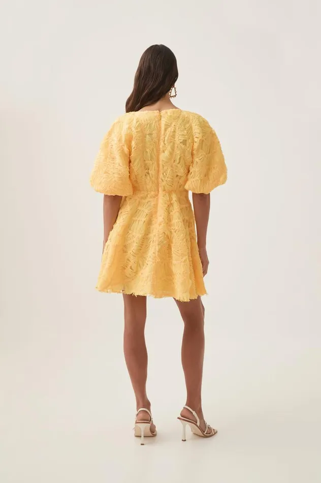 Aje Dresses Florential Mini Swing Dress Soft Yellow 8211 Women Aje Dresses Florential Mini Swing Dress Soft Yellow 8211 Women