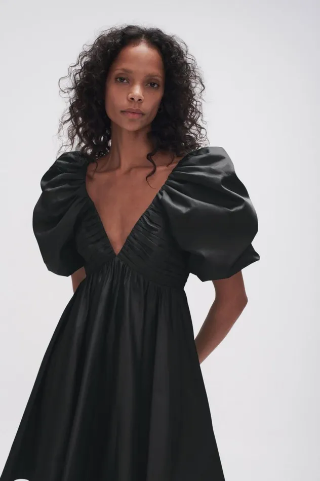 Aje Dresses Gabrielle Plunge Mini Dress Black 8211 Women Aje Dresses Gabrielle Plunge Mini Dress Black 8211 Women