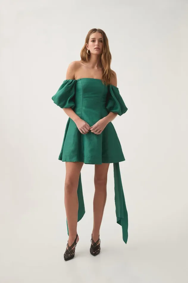 Aje Dresses Incarnation Mini Dress Emerald 8211 Women