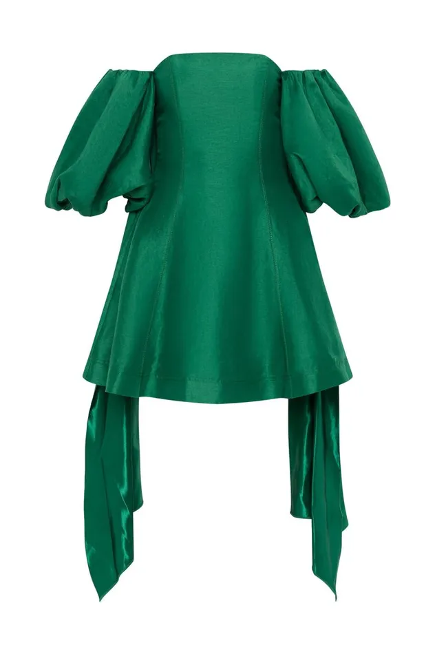 Aje Dresses Incarnation Mini Dress Emerald 8211 Women Aje Dresses Incarnation Mini Dress Emerald 8211 Women
