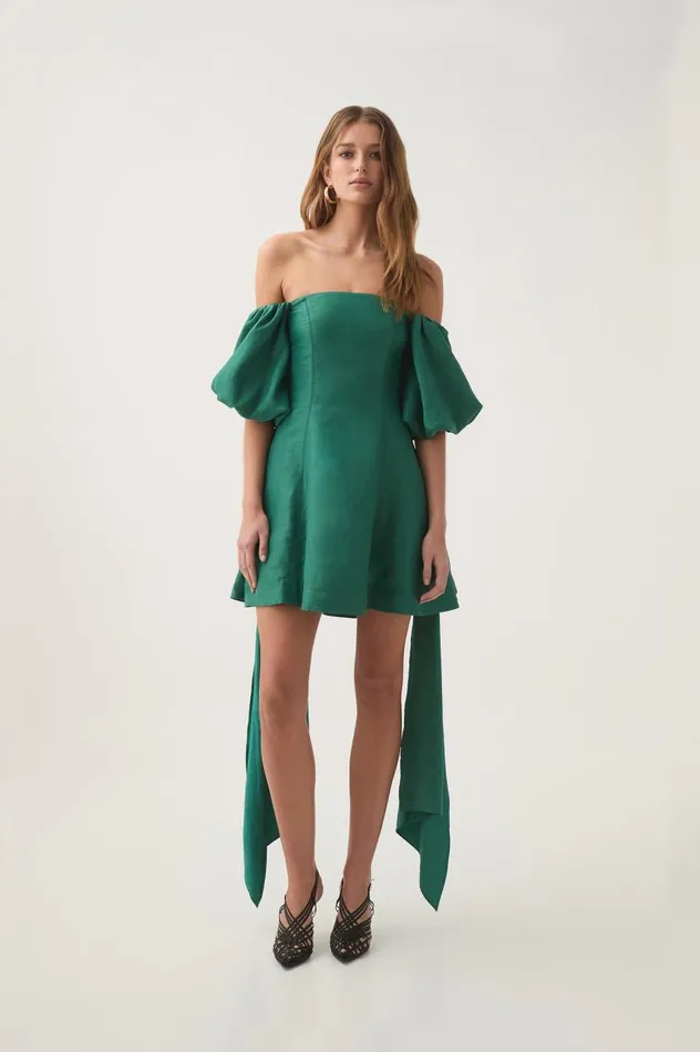 Aje Dresses Incarnation Mini Dress Emerald 8211 Women Aje Dresses Incarnation Mini Dress Emerald 8211 Women