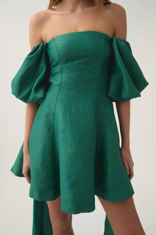 Aje Dresses Incarnation Mini Dress Emerald 8211 Women Aje Dresses Incarnation Mini Dress Emerald 8211 Women