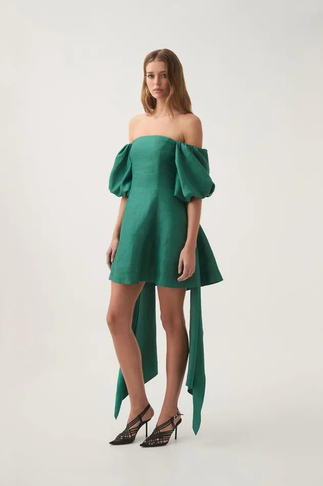 Aje Dresses Incarnation Mini Dress Emerald 8211 Women Aje Dresses Incarnation Mini Dress Emerald 8211 Women