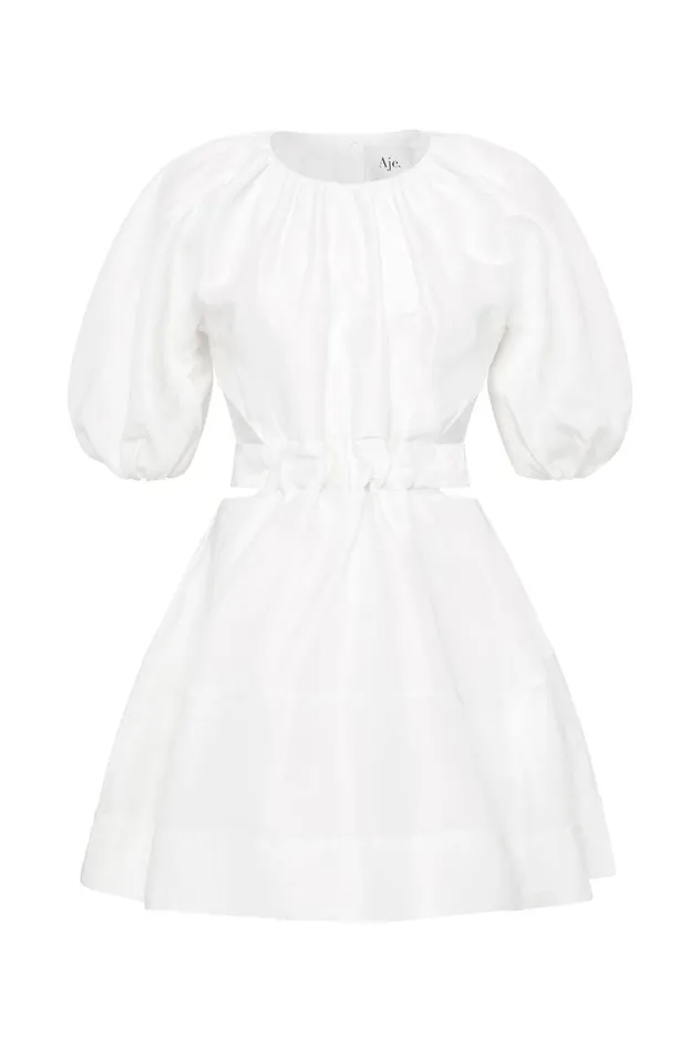 Aje Dresses Mimosa Cut Out Mini Dress Ivory 8211 Women Aje Dresses Mimosa Cut Out Mini Dress Ivory 8211 Women