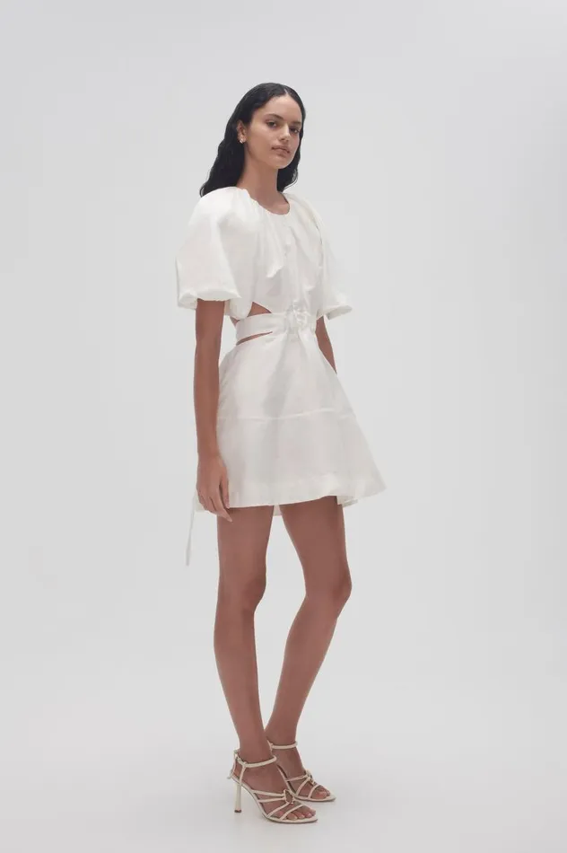 Aje Dresses Mimosa Cut Out Mini Dress Ivory 8211 Women Aje Dresses Mimosa Cut Out Mini Dress Ivory 8211 Women