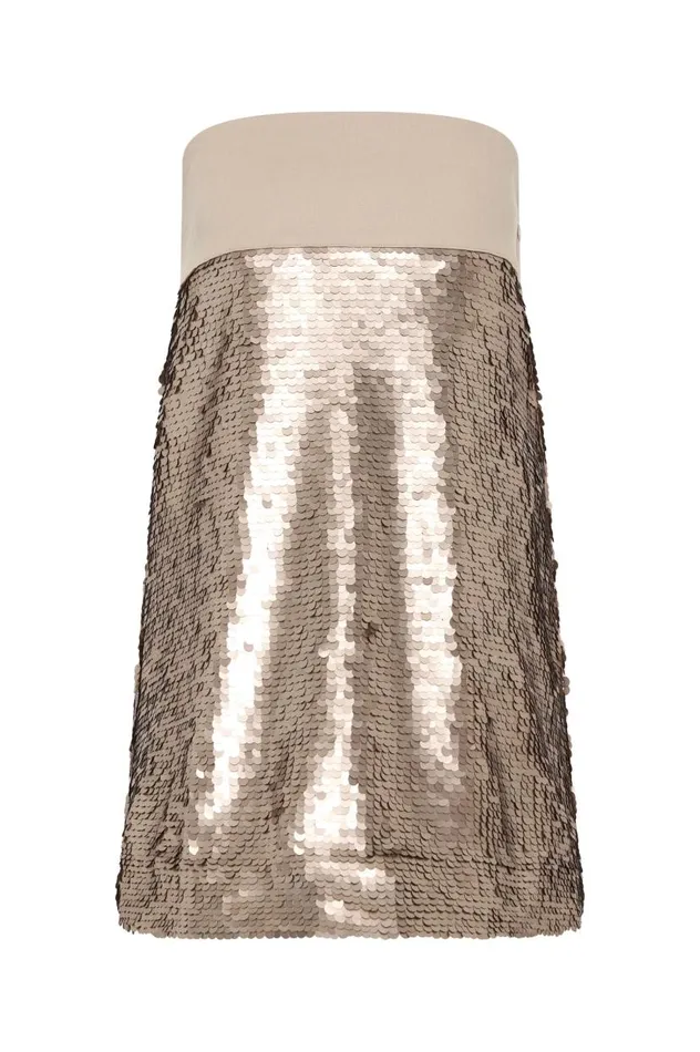 Aje Dresses Nebula Mini Dress Champagne Sequin 8211 Women Aje Dresses Nebula Mini Dress Champagne Sequin 8211 Women