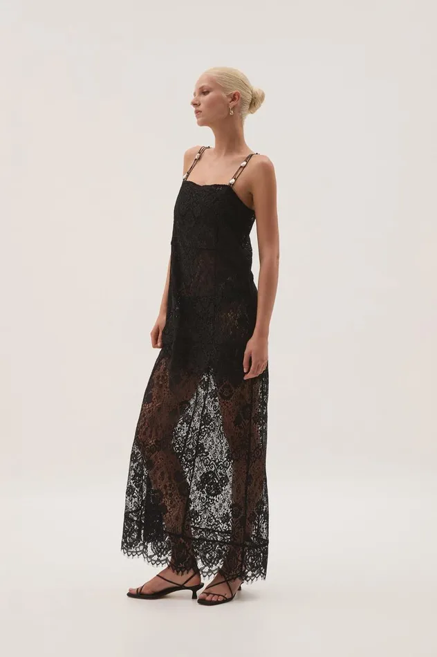 Aje Dresses Pera Maxi Dress Black 8211 Women