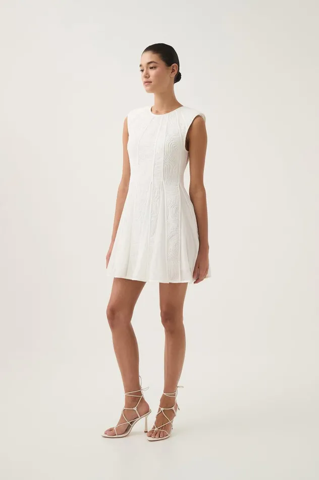 Aje Dresses Soleil Lace Mini Dress Ivory 8211 Women Aje Dresses Soleil Lace Mini Dress Ivory 8211 Women