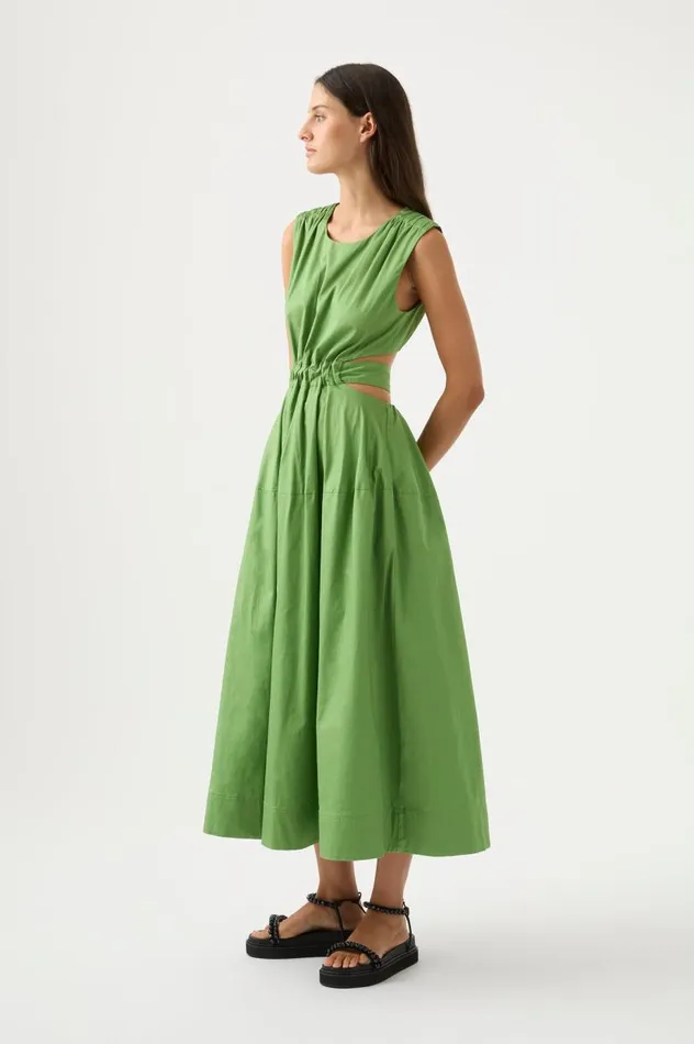 Aje Dresses Zorina Tie Midi Dress Fern Green 8211 Women Aje Dresses Zorina Tie Midi Dress Fern Green 8211 Women