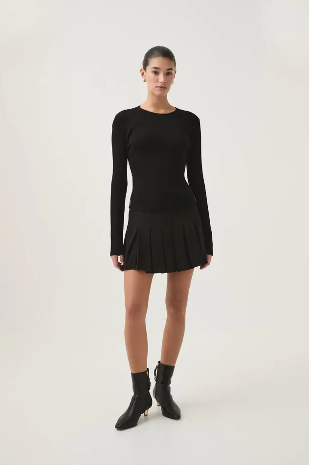 Aje Knitwear and Jumpers Mualla Long Sleeve Top Black 8211 Women Aje Knitwear and Jumpers Mualla Long Sleeve Top Black 8211 Women