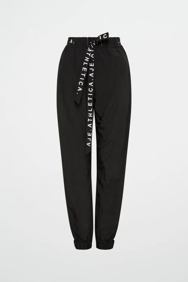Aje Pants Belted Windbreaker Pant 502 Black 8211 Women Aje Pants Belted Windbreaker Pant 502 Black 8211 Women