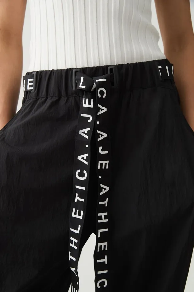 Aje Pants Belted Windbreaker Pant 502 Black 8211 Women Aje Pants Belted Windbreaker Pant 502 Black 8211 Women