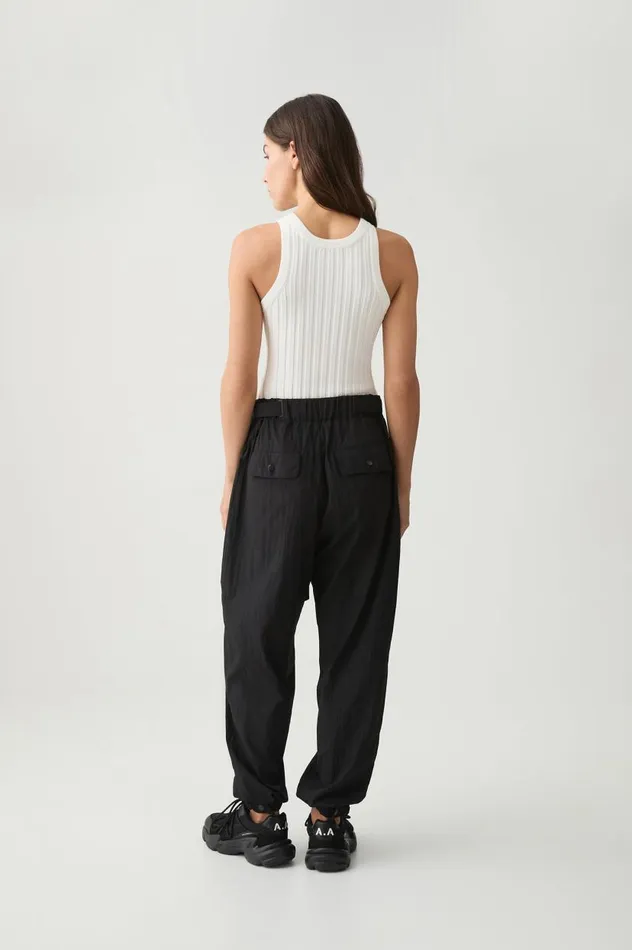 Aje Pants Belted Windbreaker Pant 502 Black 8211 Women Aje Pants Belted Windbreaker Pant 502 Black 8211 Women