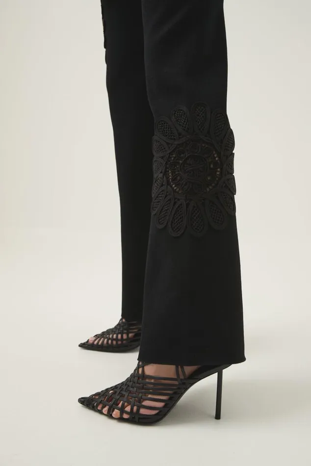 Aje Pants Motion Mandala Knit Pant Black 8211 Women Aje Pants Motion Mandala Knit Pant Black 8211 Women